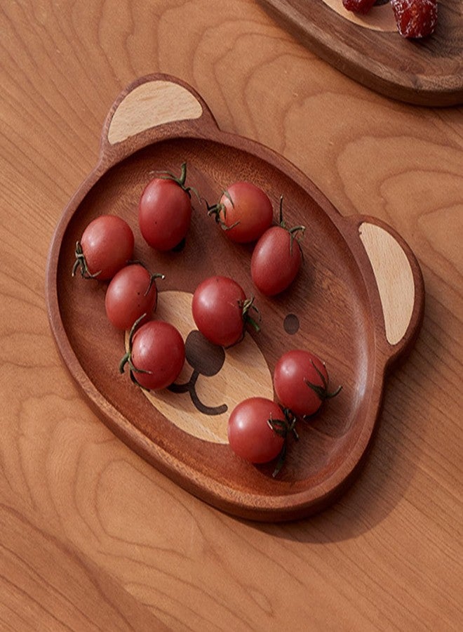 MultiBey Bear Shape Wooden Serving Tray Serving Platter Decorative Dish Plate Serving Dish for Party Favor Restaurant Cafe Dining Table, Ebony Wood L - Image 5