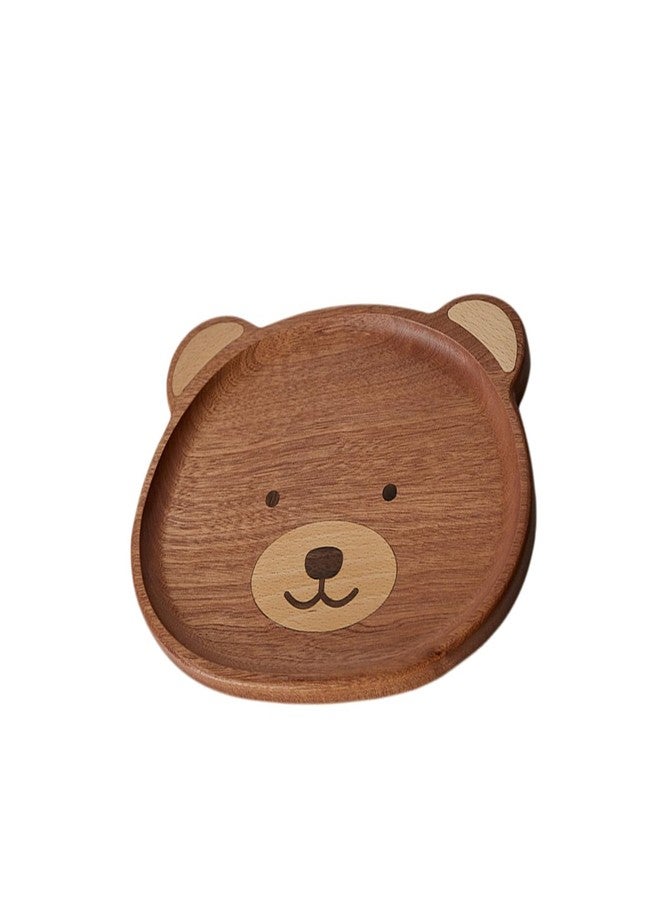 MultiBey Bear Shape Wooden Serving Tray Serving Platter Decorative Dish Plate Serving Dish for Party Favor Restaurant Cafe Dining Table, Ebony Wood L - Image 1