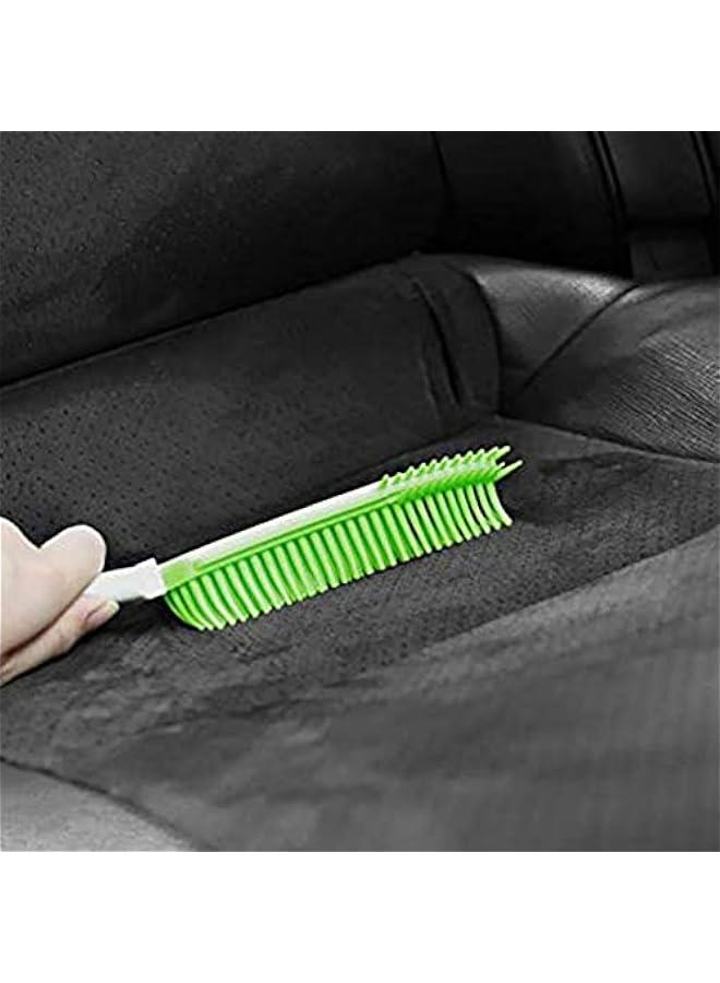 Generic Pet Hair Remover Rubber Fluff Cleaner for Carpet Furniture Clothes: Green & Blue Pack - Portable Dog Cat Bath Brush with Massage Effect for Sofa Leather Car Seat - Image 5