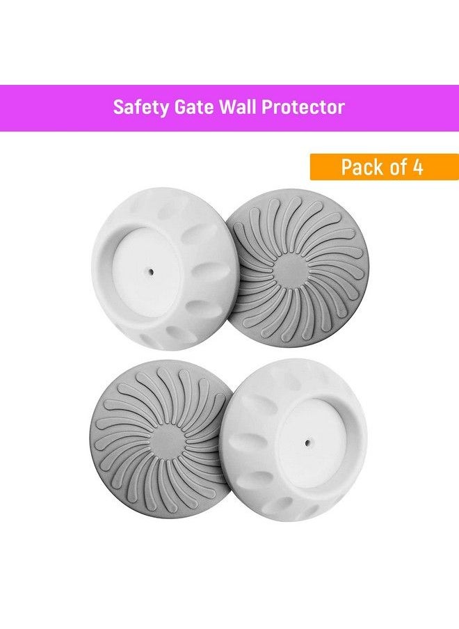 Safe-O-Kid Wall Protector;Bumper Guards For Any Safety Gate Stable & Non Slip Safety Wall Pad Guard Wall Protector Pads For Baby Safety Gate Pack Of 4 White  - Image 4