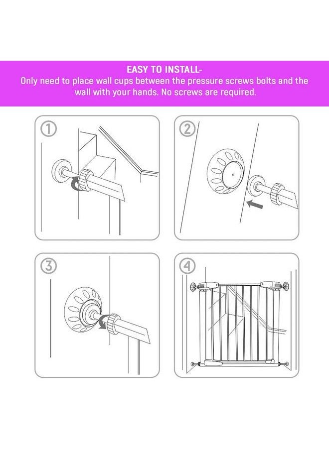 Safe-O-Kid Wall Protector;Bumper Guards For Any Safety Gate Stable & Non Slip Safety Wall Pad Guard Wall Protector Pads For Baby Safety Gate Pack Of 4 White  - Image 5