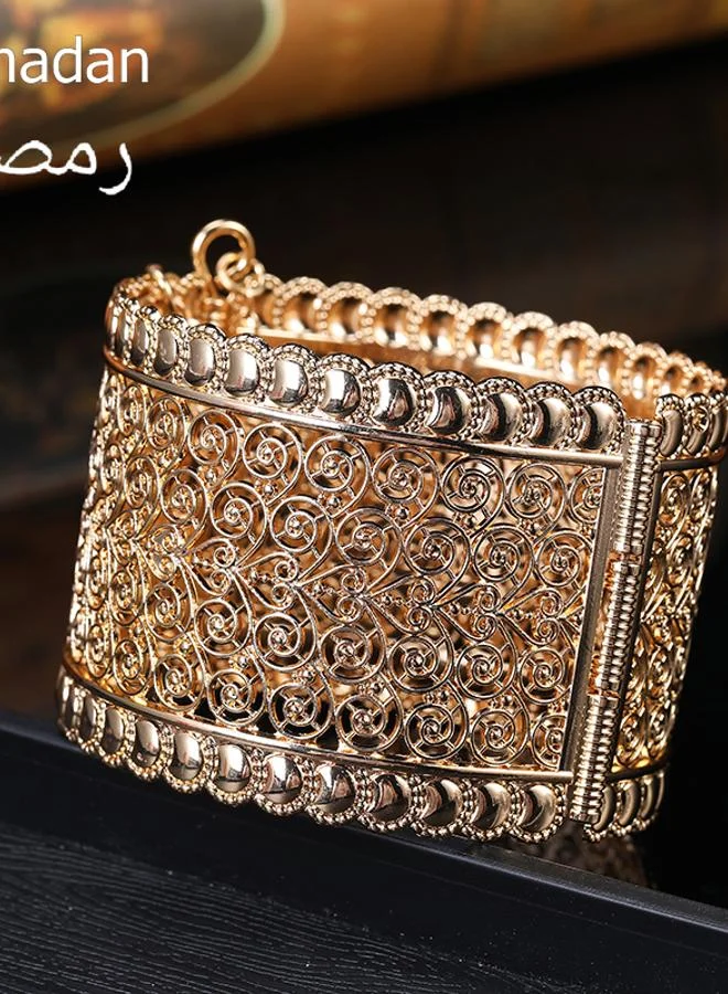 Take Two Gold Filigree Bangle Bracelet for Women - Casual Wear.