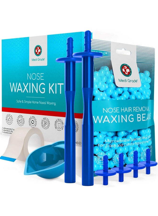 Medi Grade Eco-friendly Nose Wax Kit for Men and Women, 26 Applications, Reusable Metal Nose Wax Stick, Microwavable Cup - Nose Hair Wax Removal for Unsightly, Itchy Nasal Hair - Image 1