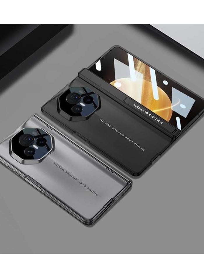 حافظة لهاتف Honor Magic V3 (2024)، حافظة هاتف غير لامعة مع واقي شاشة أمامي وحامل، غلاف خلفي رفيع جداً ومضاد للصدمات. - Image 3