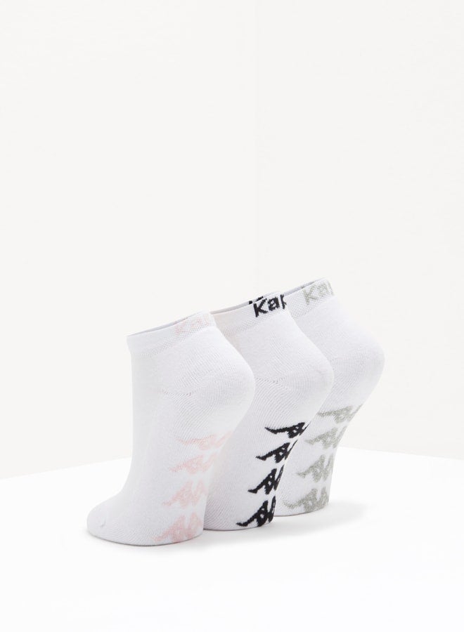 Kappa Women's Printed Ankle Length Sports Socks - Set of 3 - Image 2