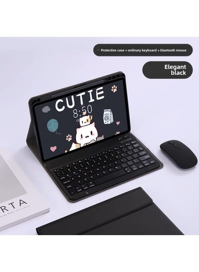 For Xiaomi Tablet 6Pro Bluetooth Keyboard Protective Cover POCO Upper Slot Huawei 11.5 Touch Backlight Keyboard Mouse-Color:Ordinary Athens Black + Keyboard + Black Dual-mode Mouse-Product Type:Millet Tablet 6/6Pro 【11 Inches】】 - Image 1