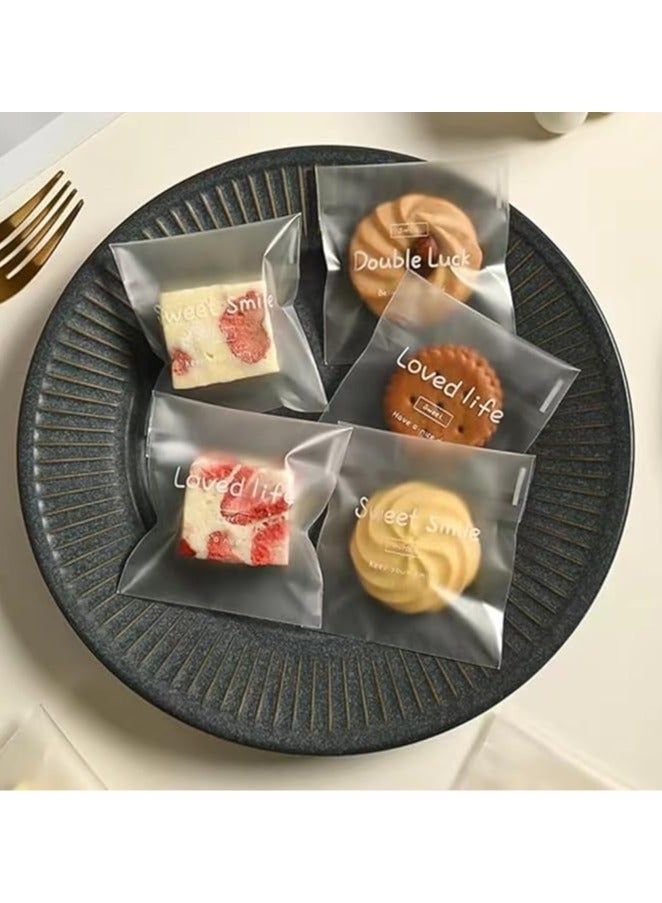 100 Self-Sealing Fortune Cookie Bags, Resealable Cookie Snack Cellophane Bags, Plastic Bags for Baking Cookies and Candies (7x10 cm) - Image 3