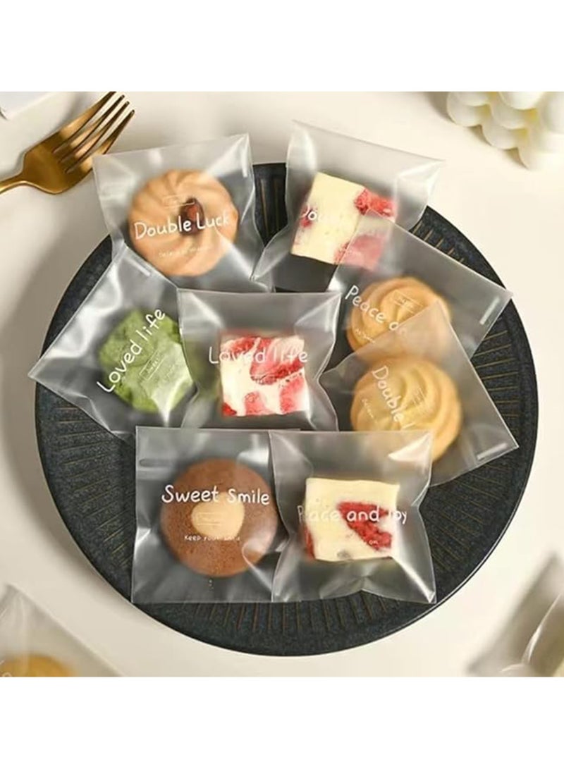 100 Self-Sealing Fortune Cookie Bags, Resealable Cookie Snack Cellophane Bags, Plastic Bags for Baking Cookies and Candies (7x10 cm) - Image 4