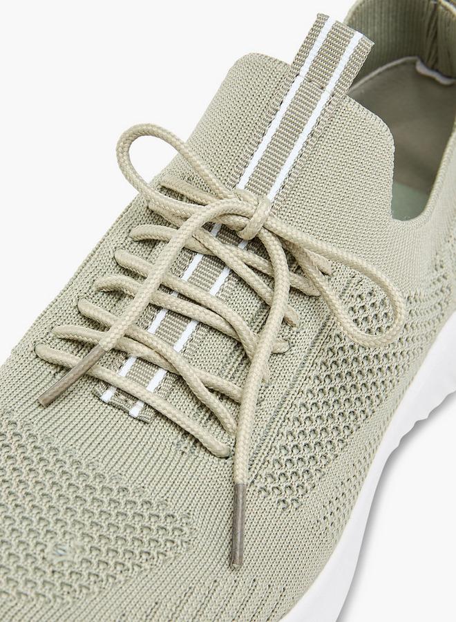 Oaklan by Shoexpress Women's Textured Lace-Up Sports Shoes With Pull Tabs - Image 4