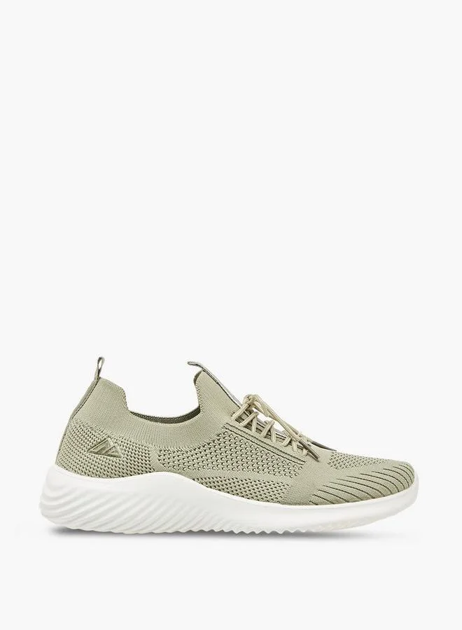 Oaklan by Shoexpress Women's Textured Lace-Up Sports Shoes With Pull Tabs