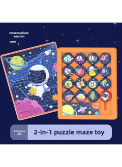Digital Huarong Road Maze Intellectual Fun Desktop Game Machine 3D Maze Unlock Toy-Color:Huarong Road Maze Order 4-Space