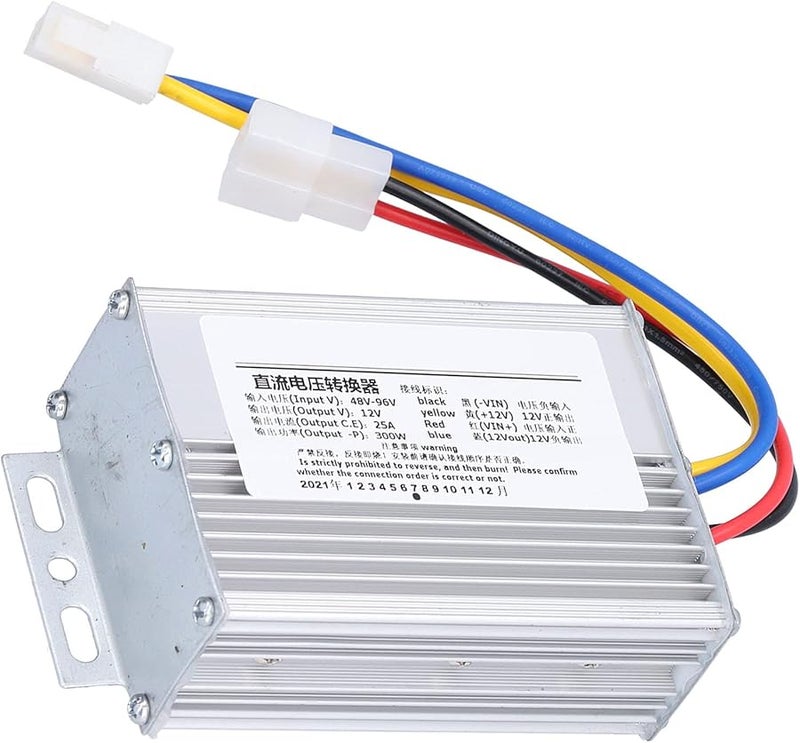 محول 48 فولت إلى 12 فولت تيار مستمر 25 أمبير مصدر طاقة تنحي للشاحنات والعربات المنزلية والطاقة الشمسية والمراكب البحرية - Image 2