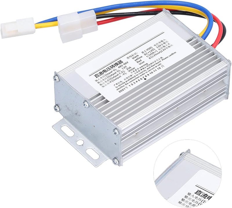 محول 48 فولت إلى 12 فولت تيار مستمر 25 أمبير مصدر طاقة تنحي للشاحنات والعربات المنزلية والطاقة الشمسية والمراكب البحرية - Image 3