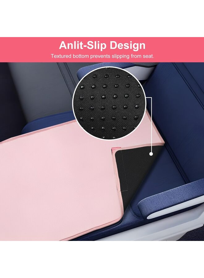 Toddler Airplane Bed, Kids Airplane Seat Extender Travel Bed, Kids Airplane Travel Essentials, Airplane Must Have for Toddlers, Portable Plane Bed for Flights(PINK) - Image 5