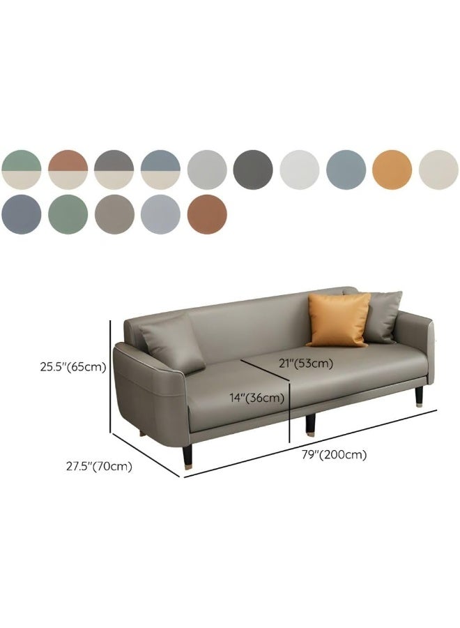 Ripple FURNITURE UAE Homes Modern 3-Seater Sofa with Cushions, Light Grey Upholstery, Wooden Frame (Grey) - Image 2
