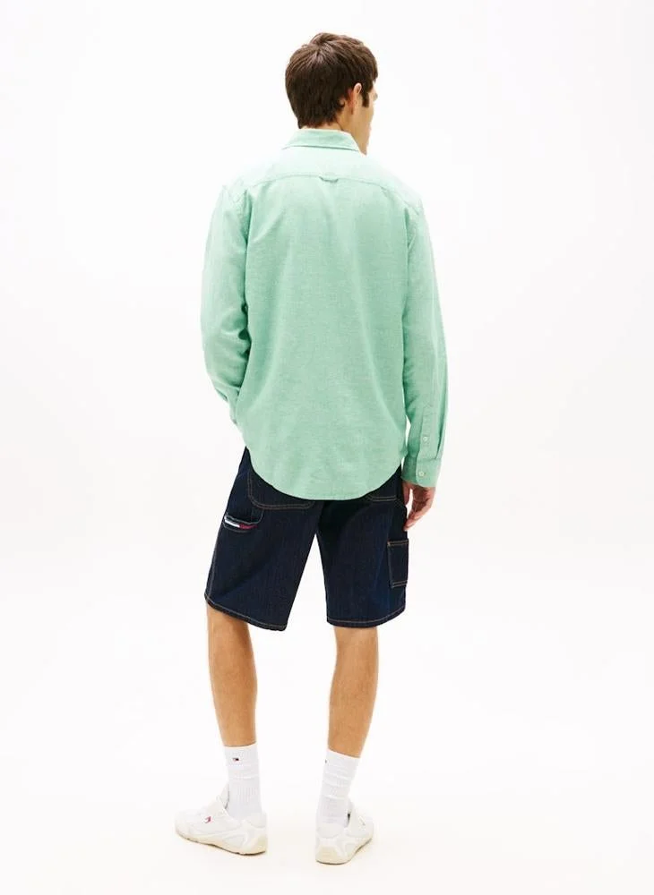 TOMMY JEANS Regular Fit Linen Blend Shirt