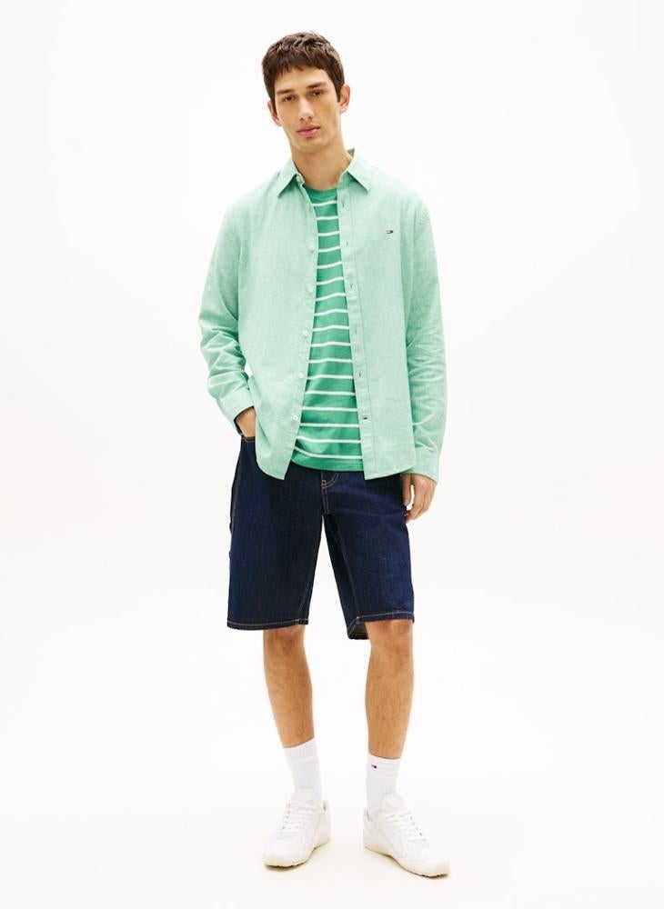 TOMMY JEANS Regular Fit Linen Blend Shirt - Image 4
