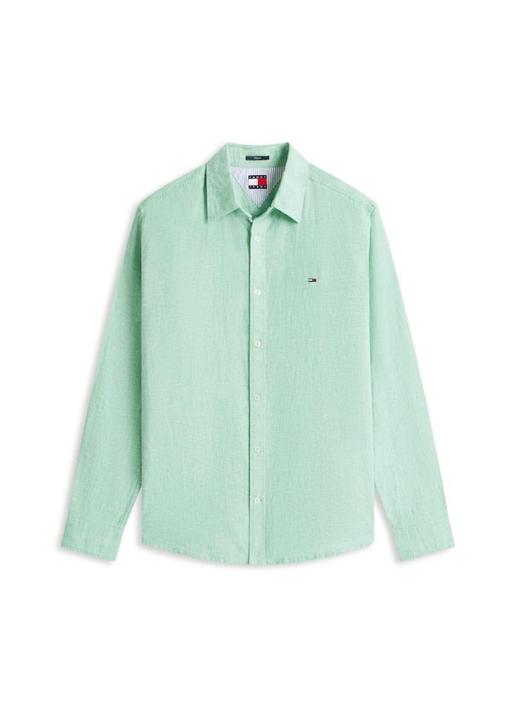 TOMMY JEANS Regular Fit Linen Blend Shirt - Image 5