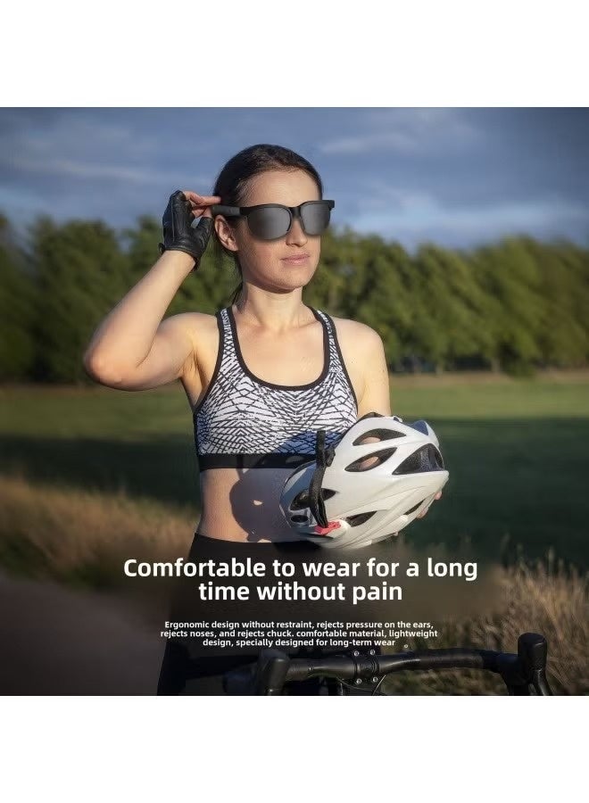 XG88Pro Smart Bluetooth Headset Glasses Air Conduction Outdoor Sports Running Fishing Driving Riding-Color:Black  - Image 4