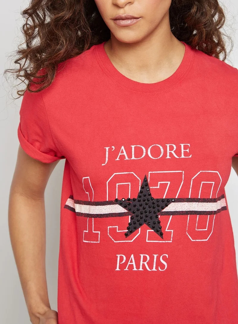 TOPSHOP Slogan T-Shirt