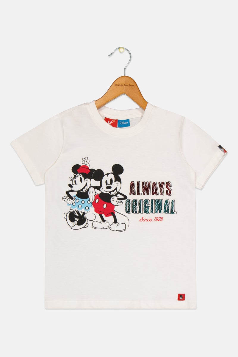 Hamleys X Disney Kids Girl Crew Necck Short Sleeve Graphic Print Top, White - Image 3