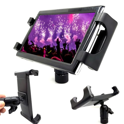 ChargerCity 360° Swivel Tablet Smartphone Mount Holder w/5/8 Tripod Mic Microphone Stand Adapter for iPad Air Mini iPhone Pro Max Galaxy Ultra Tab Pixel Slate - Image 2