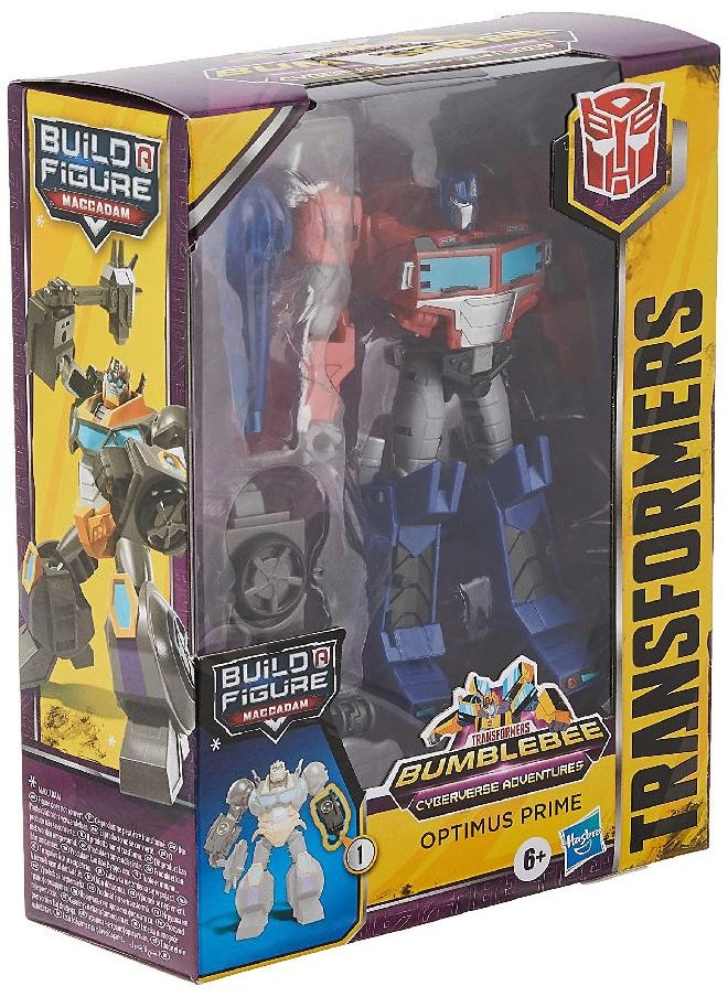 TRANSFORMERS - Transformers Toys Cyberverse Deluxe Class Optimus Prime Action Figure, Matrix Mega Shot Attack Move and Build-A-Figure Piece, for Kids Ages 6 and Up, 5-inch - Image 1