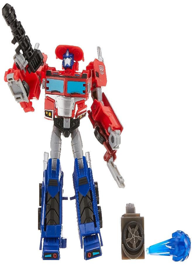 TRANSFORMERS - Transformers Toys Cyberverse Deluxe Class Optimus Prime Action Figure, Matrix Mega Shot Attack Move and Build-A-Figure Piece, for Kids Ages 6 and Up, 5-inch - Image 1