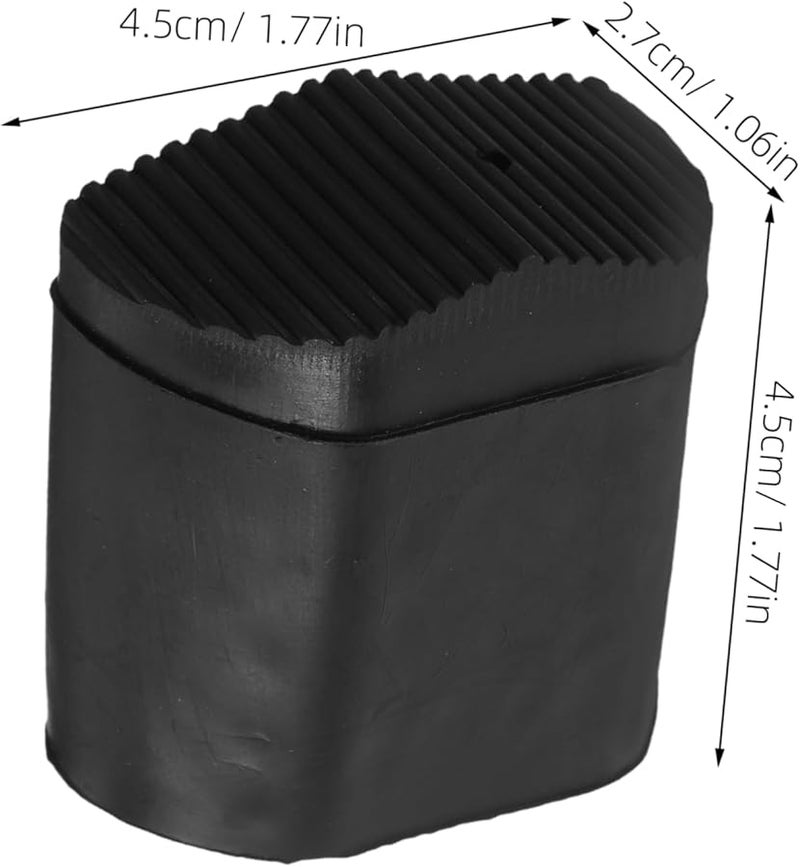 2Pcs Black Non Slip Rubber Ladder Feet Covers for Enhanced Stability Safety Replacement Accessories - Image 3