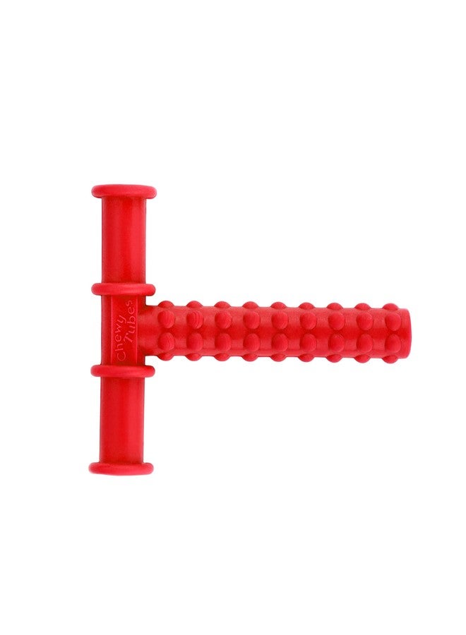 MJ Talk Tools Chewy Tube for Oral Sensory Therapy Red | Non-Toxic Biting & Chewing Tool for Autism, ADHD | Textured Teether for Children & Adults (Red Chewy tube) - Image 5