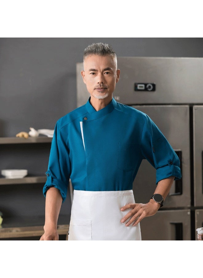 NIBEMINENT Dining Chef Overalls Men's Long-Sleeved Hotel Western Restaurant Kitchen Baking Pastry Cook Women's Kitchen Cook Clothes  - Image 1
