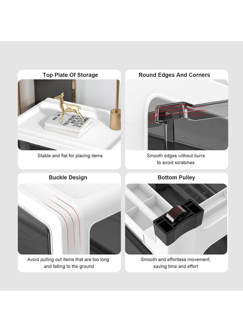 Plastic Drawer Cabinet, Plastic Storage Bins with Lids, Waterproof Drawer Containers for Toys Clothes Storage Organizer in Bedroom Bathroom Kitchen Multi-Purpose Storage Containers for Home and Office 5 Layers - Image 4