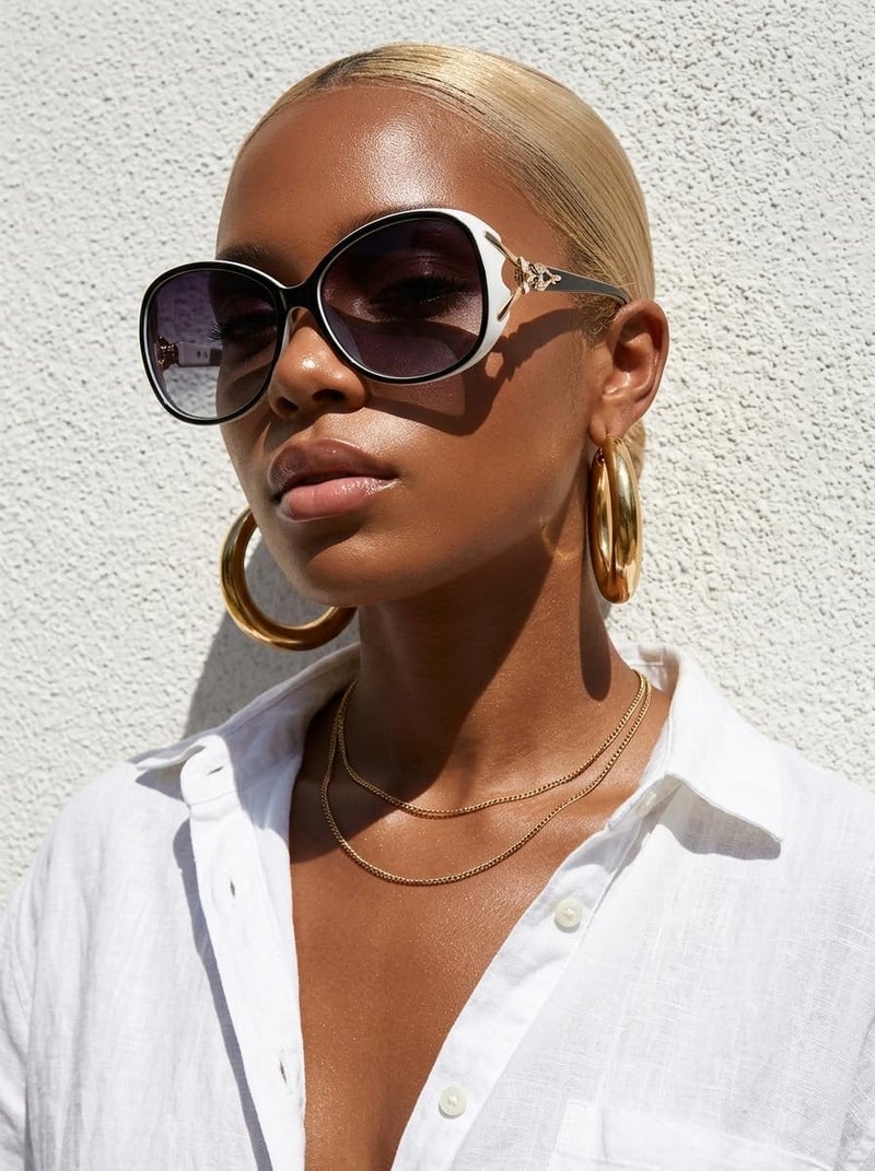 FIMILU Sunglasses for Women Trendy Polarized Sunglasses Oversized Big Sun Glasses Ladies Shades UV Protection | Fits Over Glasses ≤5.4"x1.65". Side Shields Block Sun & Wind. Weighs Only 1.1 oz—Light enough for All-day Comfortable Driving - Image 4
