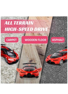 UniTrain Remote Control High Speed Drift Red Bugatti Car - Rechargeable RC Electric Sport Race Toy Car Realistic Model Vehicle with Led Lights - Birthday Gift for Kids, Girls, Boys  - Image 3