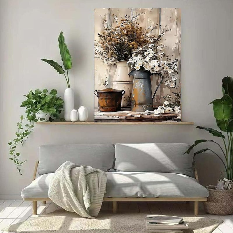 WUDWL Paint by Numbers for Adults and Kids, Painting by Number Kits On Canvas, Number Artist Paint by Number Kit Funny Flower Without Frame DIY Oil Painting Acrylic Paints, Home Wall Decor, 12x16in - Image 3