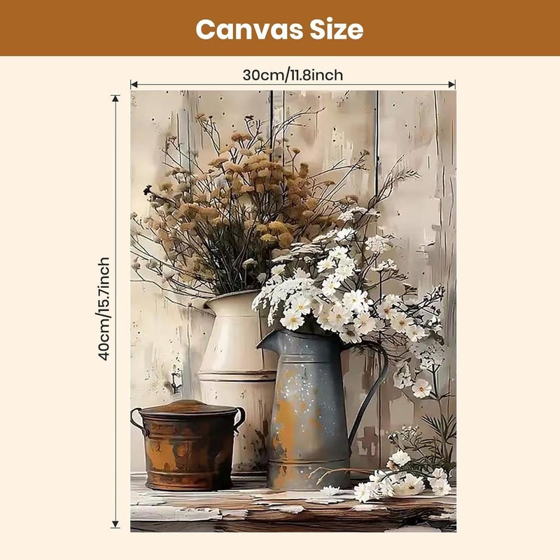 WUDWL Paint by Numbers for Adults and Kids, Painting by Number Kits On Canvas, Number Artist Paint by Number Kit Funny Flower Without Frame DIY Oil Painting Acrylic Paints, Home Wall Decor, 12x16in - Image 5