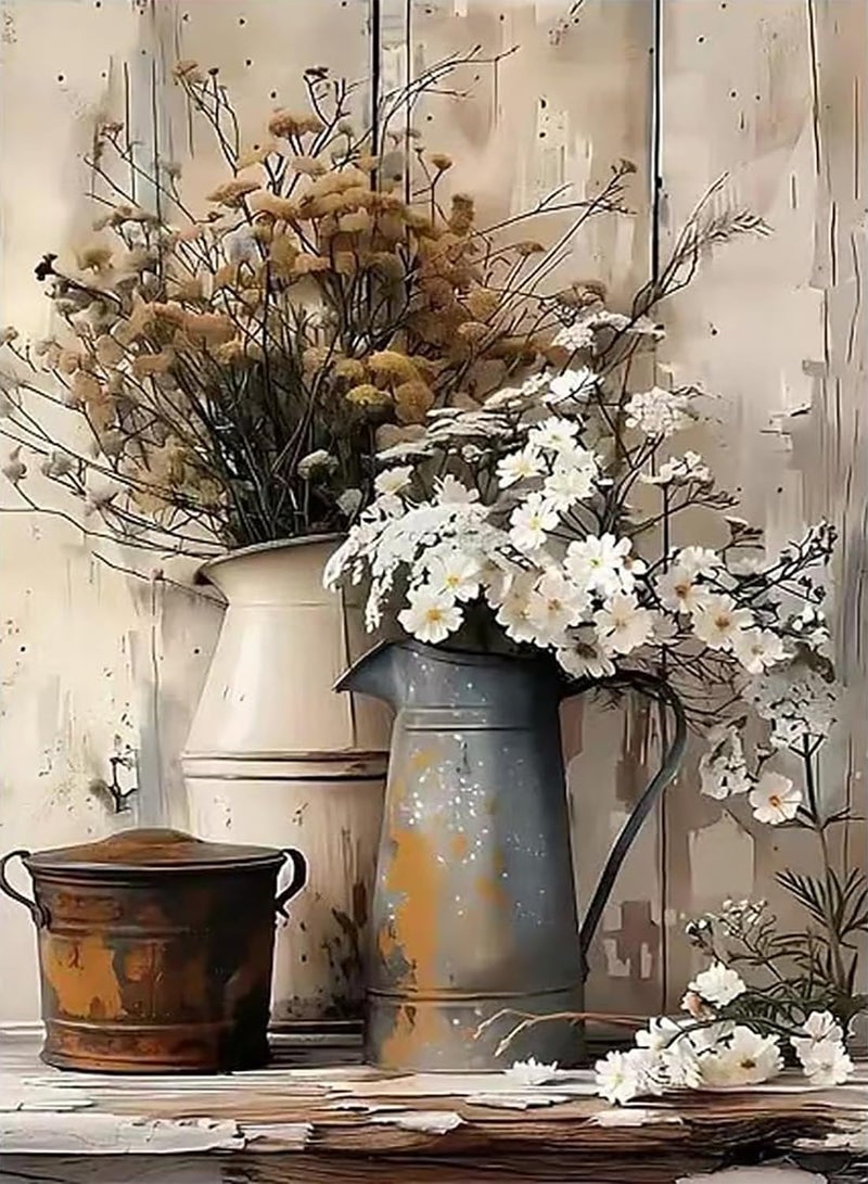 WUDWL Paint by Numbers for Adults and Kids, Painting by Number Kits On Canvas, Number Artist Paint by Number Kit Funny Flower Without Frame DIY Oil Painting Acrylic Paints, Home Wall Decor, 12x16in - Image 1