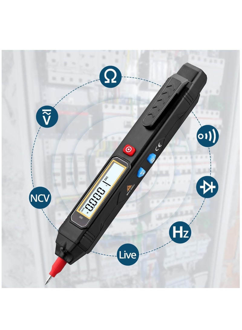 Excefore Multimeter AC/DC Voltage Tester, 6000 Counts Pen Type Professional Current Meter, Non-Contact Electricians Voltmeter Tester for AC/DC Voltage, Live Wire, Resistance, Continuity and Diode Tests - Image 5