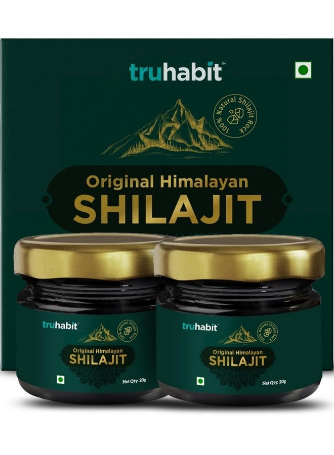 TruHabit ترواهيبت شيلجيت الهيمالايا الأصلي (20 جرام، عبوة من 2)، شيلجيت الأصلي، سيلجيت للرجال/النساء، شيلجيت راتنج أصلي، شيلجيت الهيمالايا الأصلي معزز طبيعي للطاقة - Image 1
