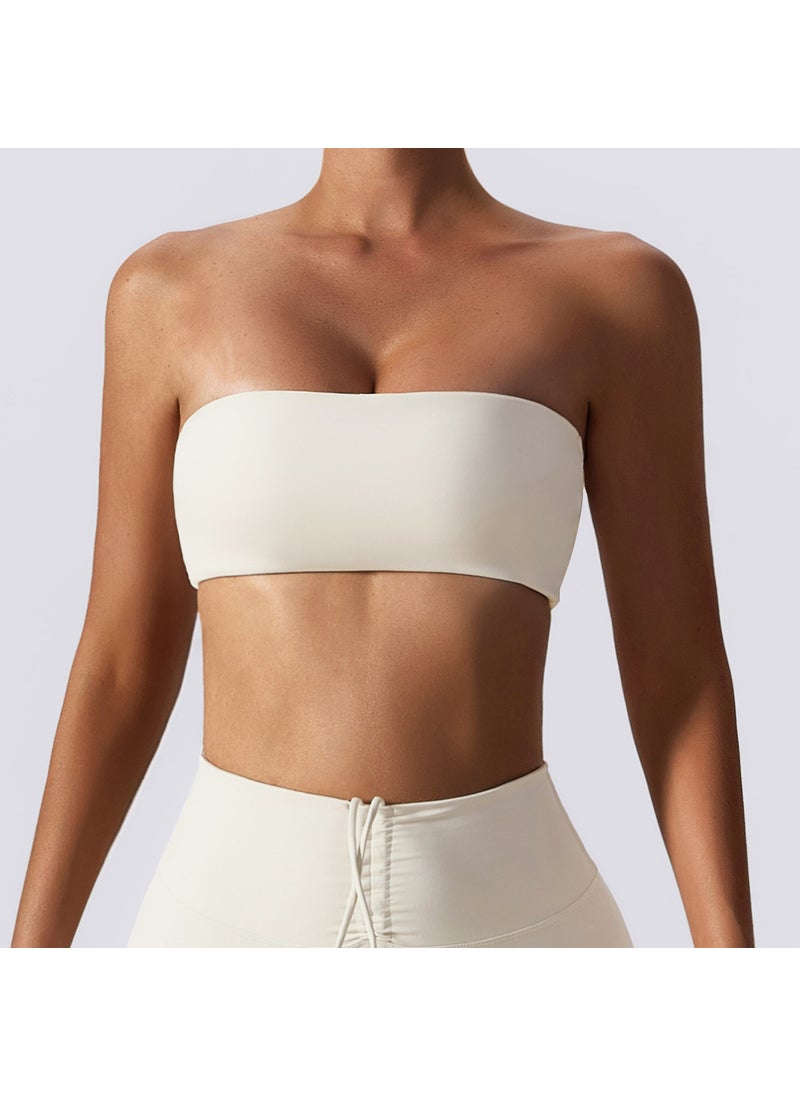 Generic - Seamless Sports Bra Crop Top Yoga Fitness 8075 Apricot with Oats - Image 1