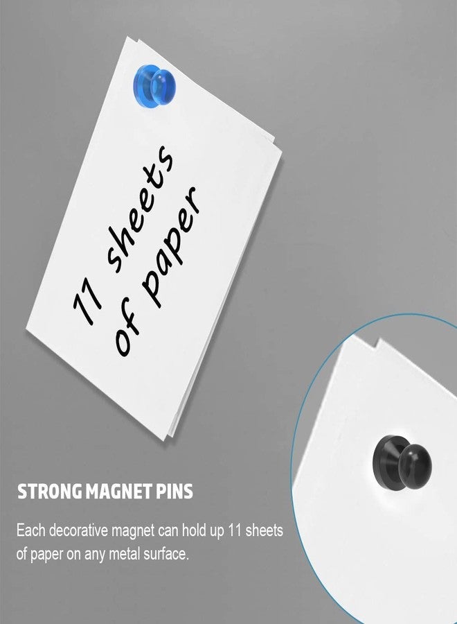 MHDMAG Magnetic Push Pins Powerful Push Pin Magnets for Fridge Whiteboards Calendars Maps in School & Office Pack of 32,Green - Image 3
