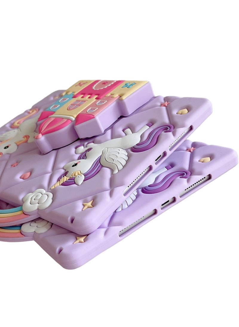 Unicorn Castle Case for Samsung Galaxy Tab A9 8.7 inch Cases with Handle Stand Shoulder Cute Cartoon Girly Teens Unicorn Tablet Cover for Samsung Galaxy Tab A9 - Image 5