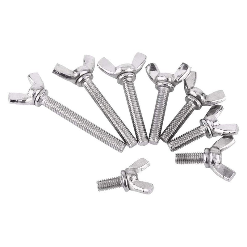 SDY 10 Pcs M5 304 Stainless Steel Wing Butterfly Screws Bolts Wing Bolt Machine Fastener Thumb Hand Screws (M5-0.8 x 8mm) - Image 4