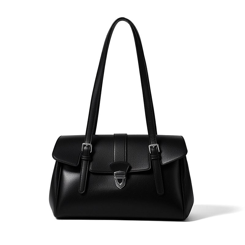 2026 New Baguette Briefcase - Niche Luxury Commuter Handbag, Retro Simple Shoulder Underarm  Bag - Image 1