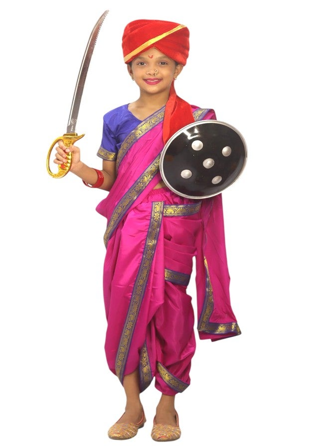 TWINKLE TOTS Rani Lakxmi Bai Dress for Girls Kids Costume With Complete Accessories Jhansi Ki Rani Costume - Image 2