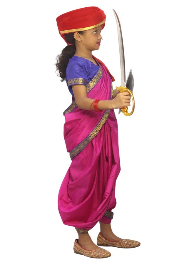 TWINKLE TOTS Rani Lakxmi Bai Dress for Girls Kids Costume With Complete Accessories Jhansi Ki Rani Costume - Image 4