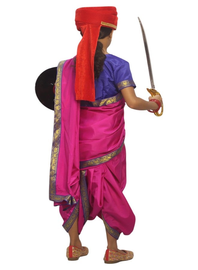 TWINKLE TOTS Rani Lakxmi Bai Dress for Girls Kids Costume With Complete Accessories Jhansi Ki Rani Costume - Image 3
