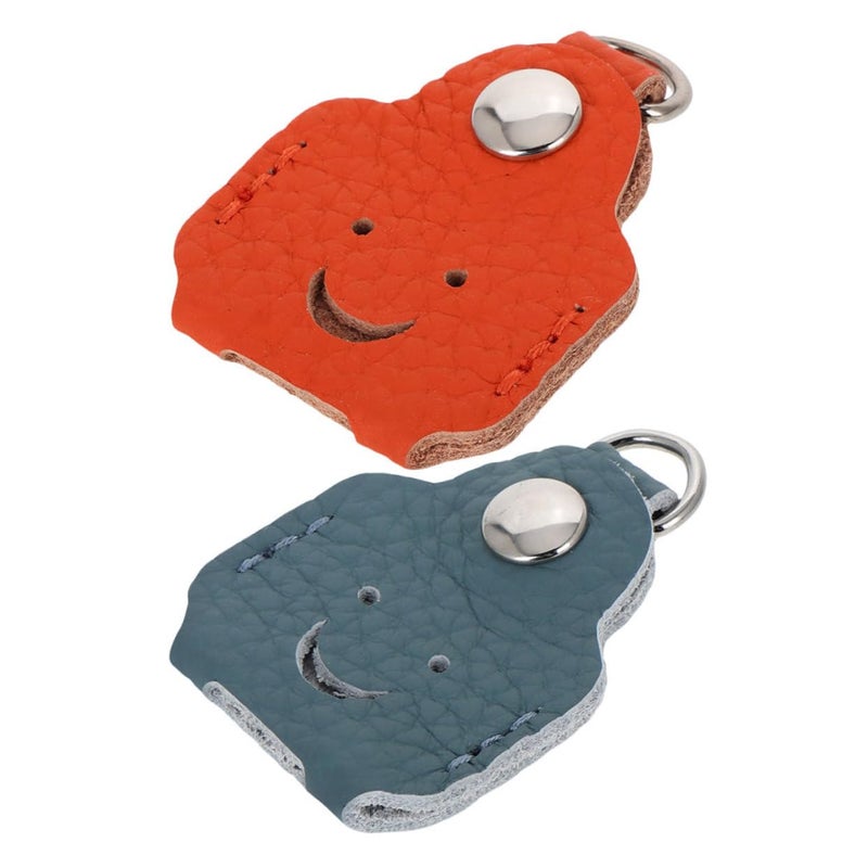 2PCS Vintage Leather Key Cover Protector Case For House And Car Keys - Image 2