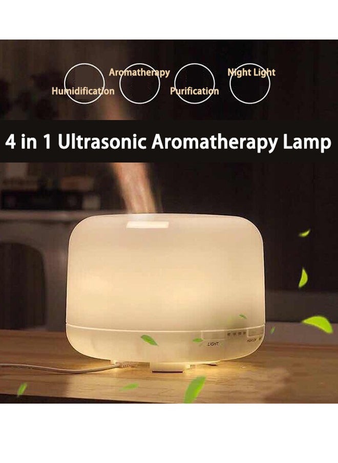 LEXIN Aroma Diffuser Essential Oil Air Humidifier With 7-Colour LED Light and remote control,500ml,White  - Image 5