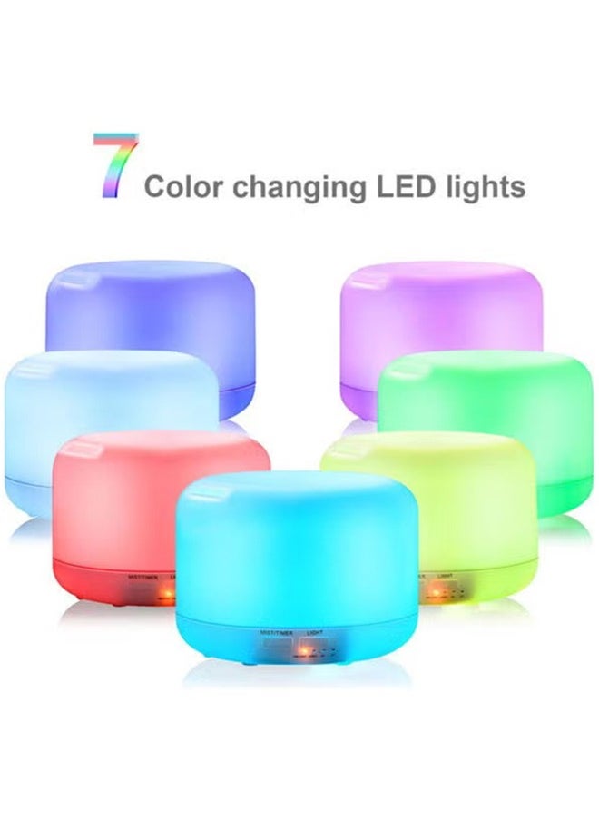 LEXIN Aroma Diffuser Essential Oil Air Humidifier With 7-Colour LED Light and remote control,500ml,White  - Image 2